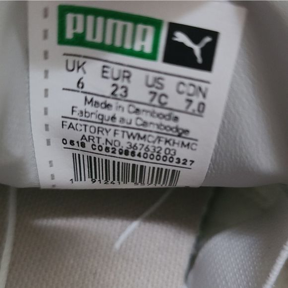 EUC Puma Silver Grey Glitter Basket Heart Sneaker Sz 7 (toddler) - Picture 8 of 8